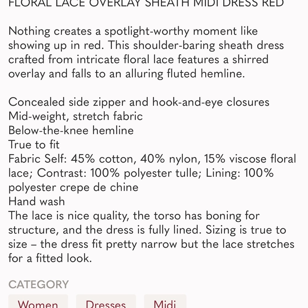 COPY - BCBGMAXAZRIA NWT red off the shoulder lace dress - Picture 6 of 10